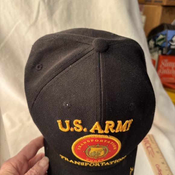 U.S. Army Transportation Embroidered Black Baseball Cap Acrylic adjustable - Picture 4 of 8